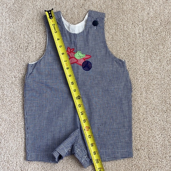 Black gingham alligator flyinging airplane Jon Jon - Picture 2 of 7